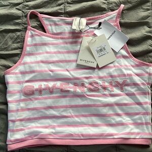 Givenchy Kids
logo-embroidered striped cropped top